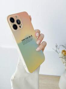 漸變彩色字母軟tpu手機殼,具有防摔功能 - 彩色 - 查看 2