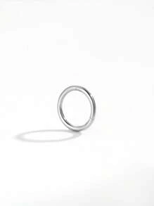 極簡鼻環不銹鋼受歡迎穿孔身體鏈禮品適合女士和男士 - 銀色 - 查看 1