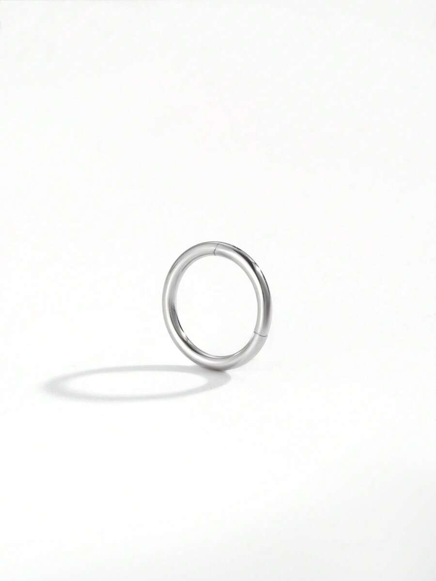 極簡鼻環不銹鋼受歡迎穿孔身體鏈禮品適合女士和男士 - 銀色 - 查看 1