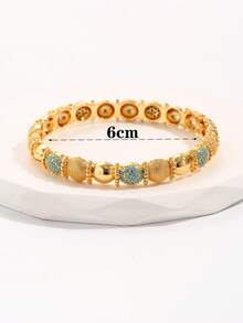 Rhinestone Decor Beaded Bangle - Multicolor - View 3