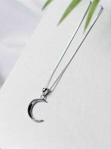 1pc Fashionable Moon Charm Necklace For Women For Daily Decoration