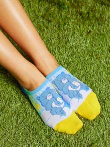 SHEIN X Care Bears 4 Pairs Women Colorful Contrast Invisible/Loafer Socks - Multicolor - View 6