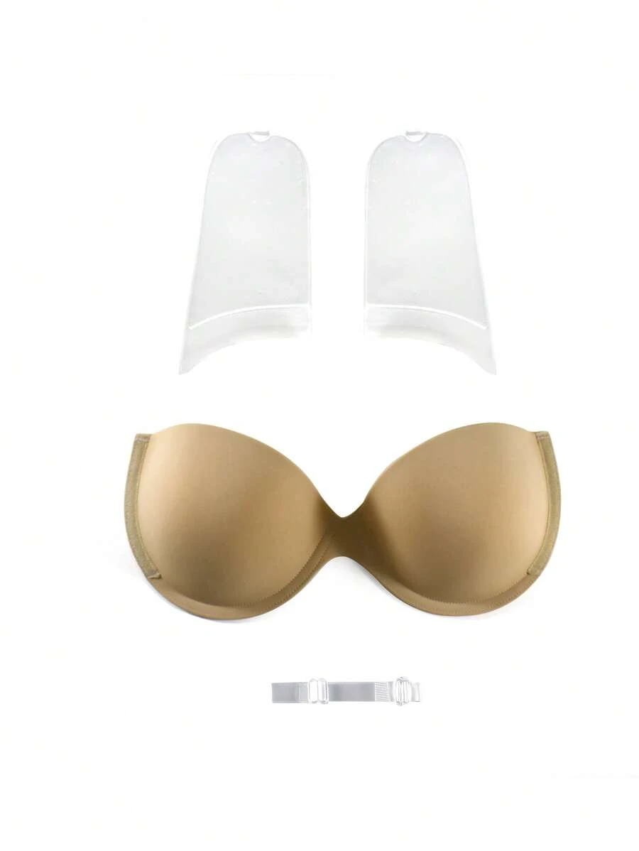 Solid Self Adhesive Strapless Bra SHEIN USA