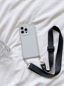 Vỏ điện thoại rõ ràng có dây buộc - màu đen - Xem 2