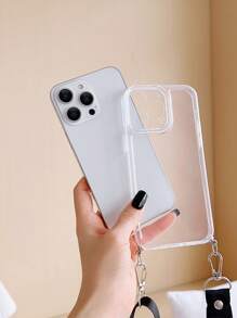 Vỏ điện thoại rõ ràng có dây buộc - màu đen - Xem 3