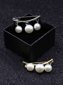 2 chiếc phụ nữ trang trí ngọc trai giả trang trí trâm trang nhã cho bữa tiệc - Nhiều màu - Xem 1