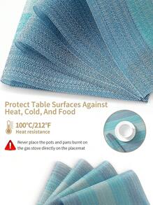 1入組PVC撞色現代隔熱墊裝飾用品 - 淺藍色 - 查看 2