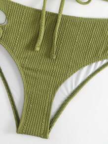 Swim SXY Biquíni cadarço um ombro - Verde Azeitona - Ver 8