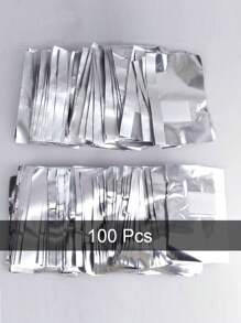100 Peças Removedor de Esmalte de Alumínio Acetona Limpador de Remoção de Gel UV Envolve Ferramentas de Manicure de Salão, Suprimentos de Unhas, Ferramentas de Unhas, Ferramentas de Arte de Unhas, De Volta às Aulas, Unhas, Ferramentas de Unhas para Unhas Postiças