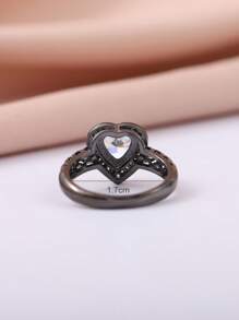 Nhẫn Trang Trí Trái Tim Đính Đá Cubic Zirconia - Nhiều màu - Xem 5