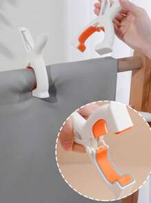 1 PP Kẹp Quần Áo, Dễ Thương Hai Tông Màu Thiết Kế Tai Thỏ Kẹp Quần Áo Cho Gia Đình - trắng - Xem 1
