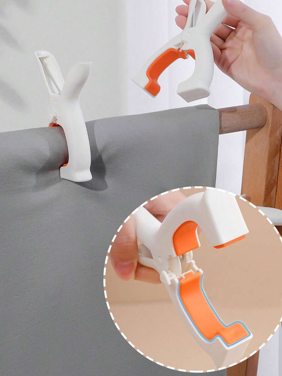 1 PP Kẹp Quần Áo, Dễ Thương Hai Tông Màu Thiết Kế Tai Thỏ Kẹp Quần Áo Cho Gia Đình - trắng - Xem 1