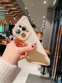 Plain Color Wavy Edge Anti-Drop Phone Case Compatible With Apple XR, 11, 12, 13, 14, 15, 16, 16 Plus, 13 Pro Max, 11 Pro, XR, XS, 12 Pro Max, 14 Plus And Other Models