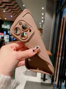 Solid Color Wavy Edge Anti-Drop Phone Case Compatible With Apple XR, 11, 12, 13, 14, 15, 16, 16 Plus, 13 Pro Max, 11 Pro, XR, XS, 12 Pro Max, 14 Plus, 17, 17 Pro Max, Fashionable Item