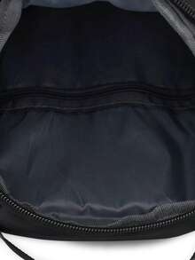 Bolso bandolera mini con diseño de parche de letra negro - Negro - Ver 6