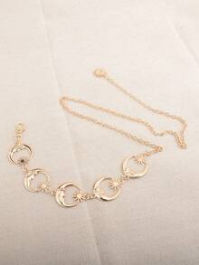 Mujer 1 pieza Cinturón de cadena sol & con diseño de luna moda para Decoración de vestido - Dorado - Ver 7