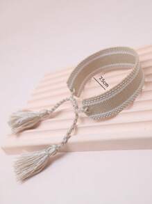 Tassel Decor Bracelet - Khaki - View 4