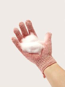 SHEIN BASIC LIVING 2 chiếc Găng tay tắm tẩy tế bào chết cho vòi hoa sen/Spa/Massage và tẩy tế bào chết cơ thể - Hồng - Xem 12