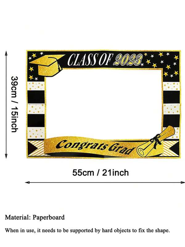 1pc Graduation Party Photo Frame Design Photo Prop, Modern Rectangle