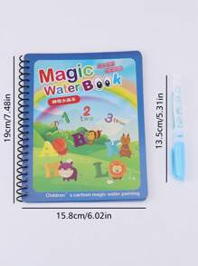 1 pieza Libro de colorear con estampado de dibujos animados dulce portátil para niños pintura - Verde - Ver 5