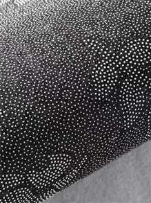 1 pieza Alfombra redonda de poliéster borrosa con gráficos de letras, para decoración de dormitorio, sala de estar y habitación - Multicolor - Ver 2