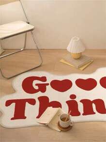 1 Tấm Thảm Họa Tiết Chữ Cái, Thảm Lót Sàn Chống Trơn Trượt Hình Học Hiện Đại Cho Phòng Khách Và Phòng Ngủ, Trang Trí Phòng - Nhiều màu - Xem 1