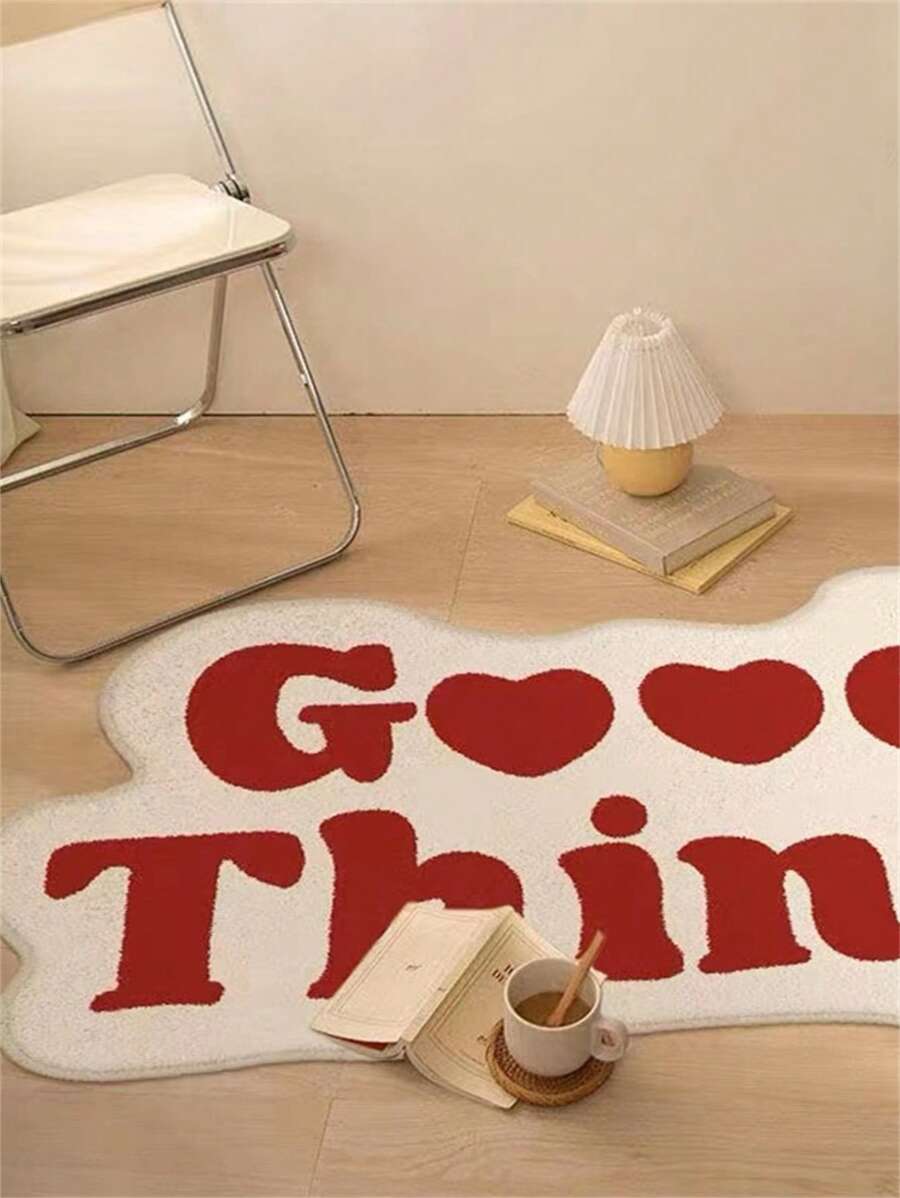 1 Tấm Thảm Họa Tiết Chữ Cái, Thảm Lót Sàn Chống Trơn Trượt Hình Học Hiện Đại Cho Phòng Khách Và Phòng Ngủ, Trang Trí Phòng - Nhiều màu - Xem 1