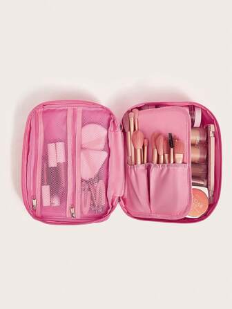 1 st polyester förvaringsväska, minimalistisk enfärgad bärbar toalettartiklar förvaringsväska, present till alla hjärtans dag, Boho Vibes