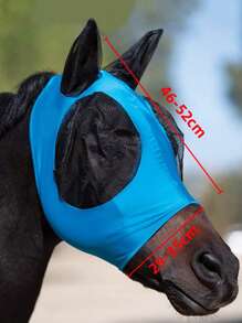 mặt nạ ngựa màu ngẫu nhiên cho động vật trang trại để ngăn muỗi - Nhiều màu - Xem 2