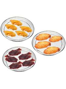 1pc Stainless Steel Fry Colander, Modernist Deep Fryer Colander For Kitchen - Silver - View 5