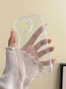 透明波浪狀邊框手機殼 - 無色 - 查看 2