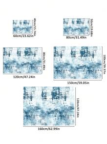 1入組紮染地毯現代主義滌綸臥室地毯適合家用 - 彩色 - 查看 2
