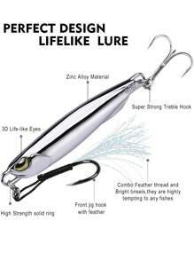 1 mồi câu cá thiết kế phản quang - Bạc - Xem 5