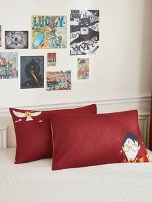 Warner Bros 100 Years X SHEIN 卡通和標語圖案被套套裝不附帶內芯 - 彩色 - 查看 7