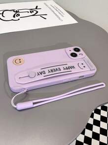 1入組TPU 腕帶手機殼，附支架功能，附掛繩，相容於Apple 型號- Iphone 15/15 Pro/15 Plus/15 Pro Max，三星型號- Galaxy A03s/a03core/a04/a12/a13/a14/ a21s/a22 /a23/a32/a33/a34/a50/a51/a52/a53/a54/a71/a72/a73/s20fe/s21/s21 Plus/s21 Ultra/s22/s22 Plus/s22 Ultra - 彩色 - 查看 3