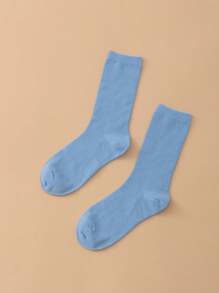 1 双女士休闲袜，适合休闲和办公室穿着，适合户外散步和旅行 - 淺藍色 - 查看 1
