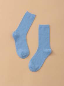 1 双女士休闲袜，适合休闲和办公室穿着，适合户外散步和旅行 - 淺藍色 - 查看 3