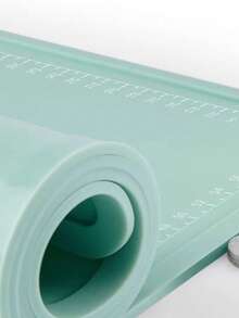 1pc Silicone Baking Mat, Simple Green Pastry Baking Mat For Kitchen - Mint Green - View 4