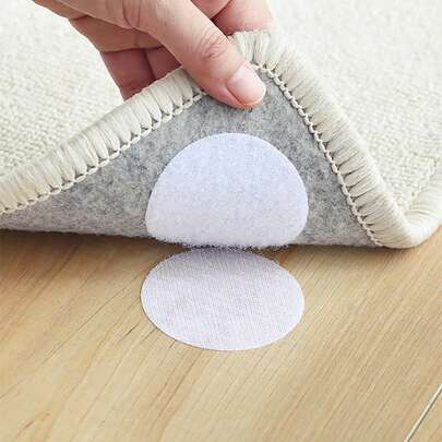 10入組6cm圓形自粘式鉤環沙發固定帶