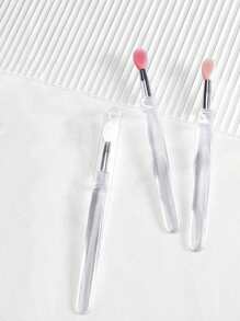 3pcs Mixed Color Portable Silicone Multifunctional Lip Brush With Cover - Multicolor - View 4