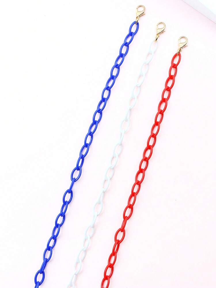 สร้อยคอ แบบโซ่ มินิมอลลิสต์ 3 ชิ้น - มัลติคัลเลอร์ - ดู 4