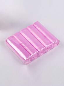 75pcs/set PE Garbage Bag, Plain Disposable Trash Bag For Daily - Pink - View 1