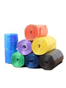 75pcs/set PE Garbage Bag, Plain Disposable Trash Bag For Daily - Pink - View 3