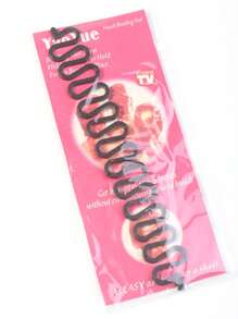 3pcs Women Wave Design Casual Hair Braiding Tool For Daily Life - Black - View 7