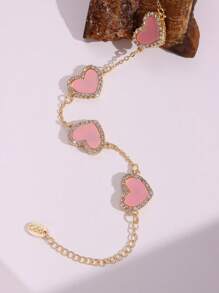 愛心裝飾手環 - 粉色 - 查看 2