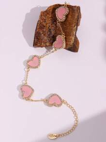 愛心裝飾手環 - 粉色 - 查看 4