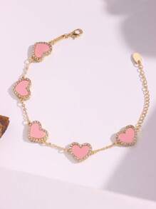 愛心裝飾手環 - 粉色 - 查看 5
