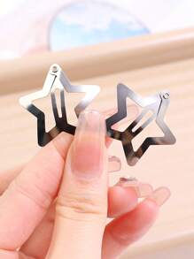 32入組女士星形設計防滑時尚髮夾適用於頭髮裝飾用品 - 銀色 - 查看 4