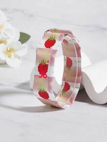 1pc Kids Strawberry Pattern Plastic Strap Cute Digital Watch, For Daily Life - Multicolor - View 1
