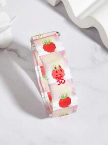 1pc Kids Strawberry Pattern Plastic Strap Cute Digital Watch, For Daily Life - Multicolor - View 3